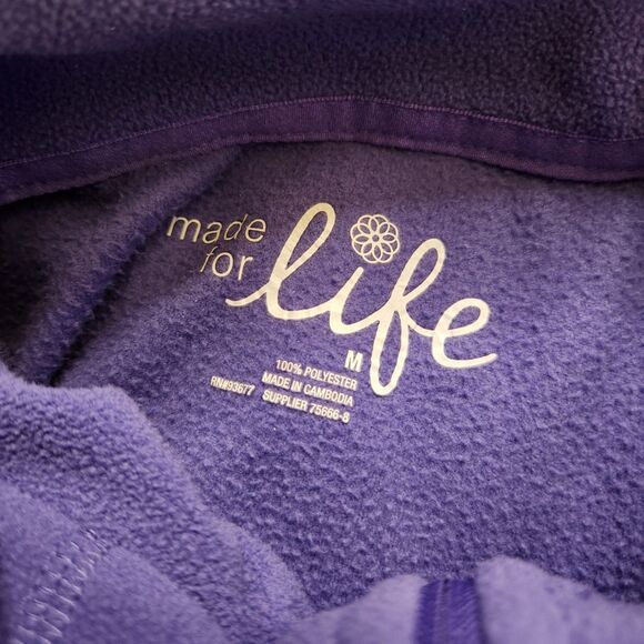 2 Women’s Medium Fleece Tops – 1/4 Zip & Full Zip – Made for Life & Chestnut Hil - Picture 12 of 12